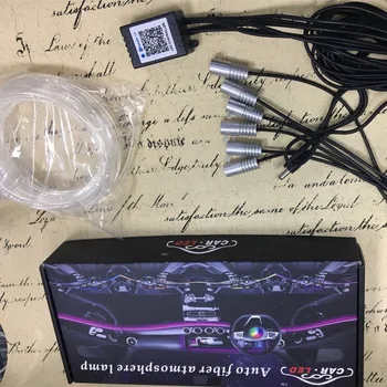 

APP led fiber optic car light Cable music sound control auto decorative lights coaxial lamp