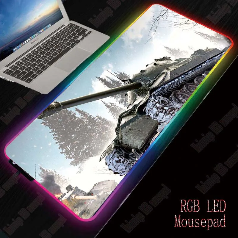 Игровой компьютерный коврик для мыши XGZ World of Tanks RGB большой скоростной геймеров XXL