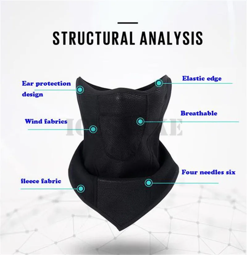 ICESNAKE зимняя мотоциклетная маска мотоциклетная грелка для шеи Теплая Флисовая Балаклава Шапка капюшон мотоциклетная маска черный серый синий