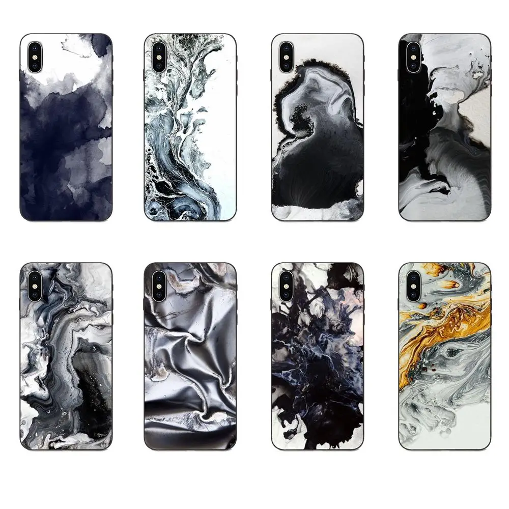 Black And White Watercolor Textures For Huawei nova 2 2S 3i 4 4e 5i Y3 Y5 II Y6 Y7 Y9 Lite Plus Prime Pro 2017 2018 2019 | Мобильные