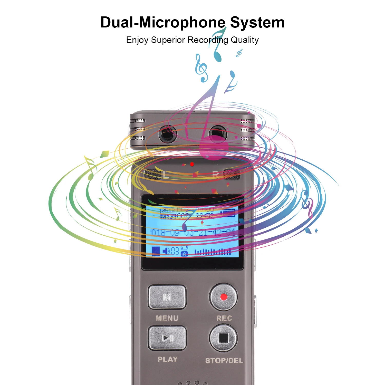 Цифровой диктофон MP3 музыкальный плеер голосовая поддержка запись монитор телефонная запись с громкоговорителем 8 Гб