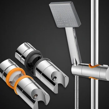 

Bathroom Accessories Universal ABS Plastic Shower Slide Rail Bar Holder Adjustable Clamp Holder Bracket Replacement