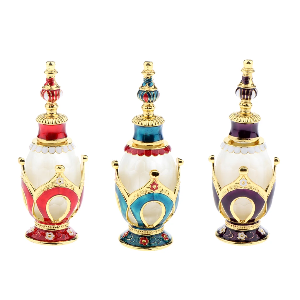 

Vintage Crown Style Perfumes Essential Oil Bottle Refillable Makeup Tools Refillable Glass 25ml DIY Lady Gift