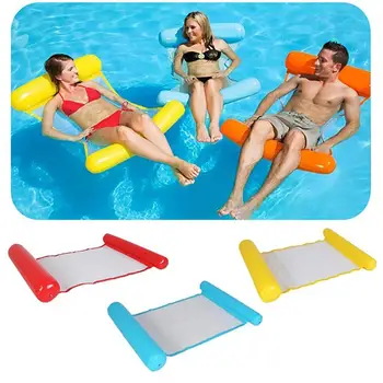 

Water hammock recliner Inflatable Foldable Dual-use Backrest Floating Drainage Upstream Swimming Pool, Beach 0.2mm Floating Bed