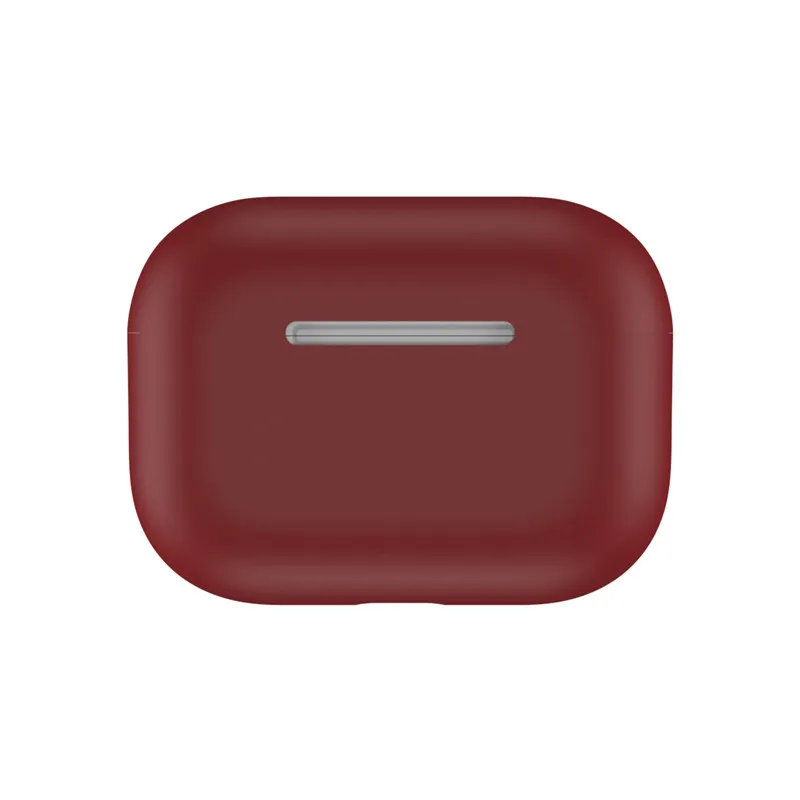 Wine Red Ультратонкий Мягкий силиконовый чехол для Apple Airpods Pro, Модный милый однотонный чехол для наушников с Bluetooth для Airpods 3 Capa - Цвет: Wine Red