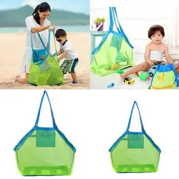 

1pc Family Anti Sand Large Beach Bag Toy Storage Large Use Drawstring Away Backpack Sand Mesh Travel Bag Durable Anti Sand U8W5