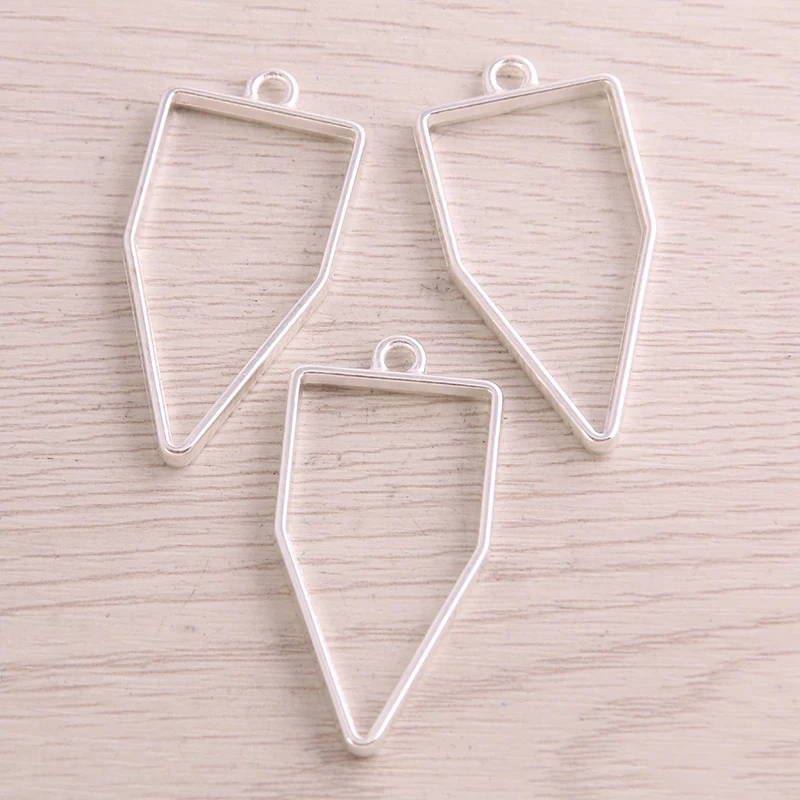 14 шт. яркие серебряные винтажные формы смешивания антикварная металлическая полая Рама Клей звено без надписи шармы Подвески "сделай сам" ювелирные изделия - Окраска металла: Bright silver 12