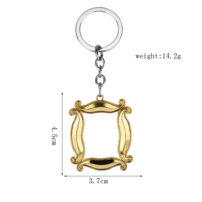 ТВ-шоу брелок с дизайном «друзья» ожерелье центральный Перк кофе время фото рамка брелок для лучшего друга автомобиль брелок llavero ювелирные изделия Gif