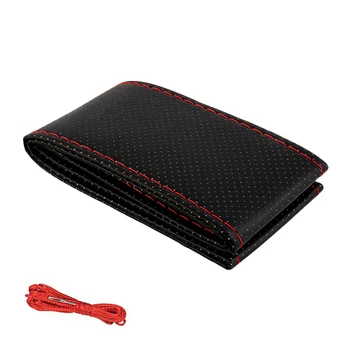 

38cm Universal Car Steering Wheel Cover with Needles Thread Leather For VW Golf 4 5 6 7 GTI Passat B5 B6 B7 CC Beetle Polo Jetta