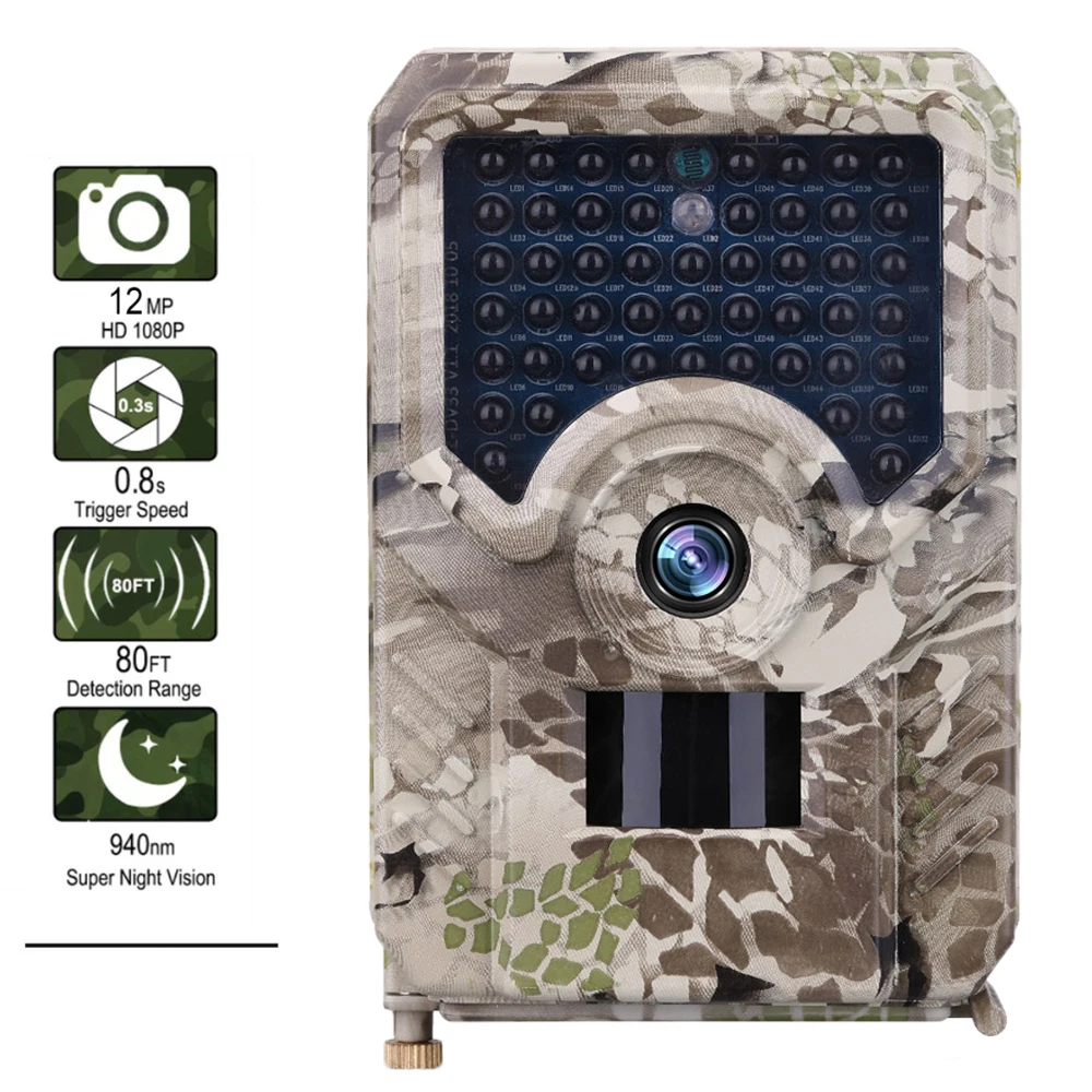 

ZREN Hunting Camera Photo-Traps 12MP 1080P Infrared Trail Wildlife Scout Guard Game Camera Motion Detection Night Vision Camera