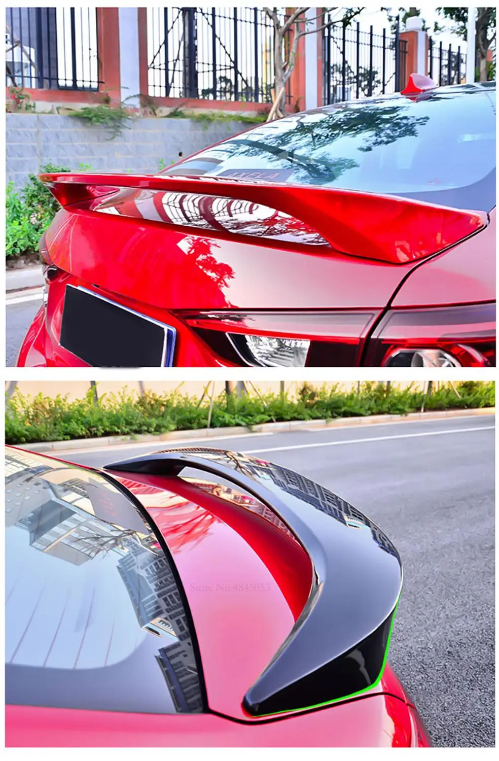 AITWATT для Mazda 3 Axela седан черный Задний спойлер крыло задний хвост для губ белый спойлер для автомобиля