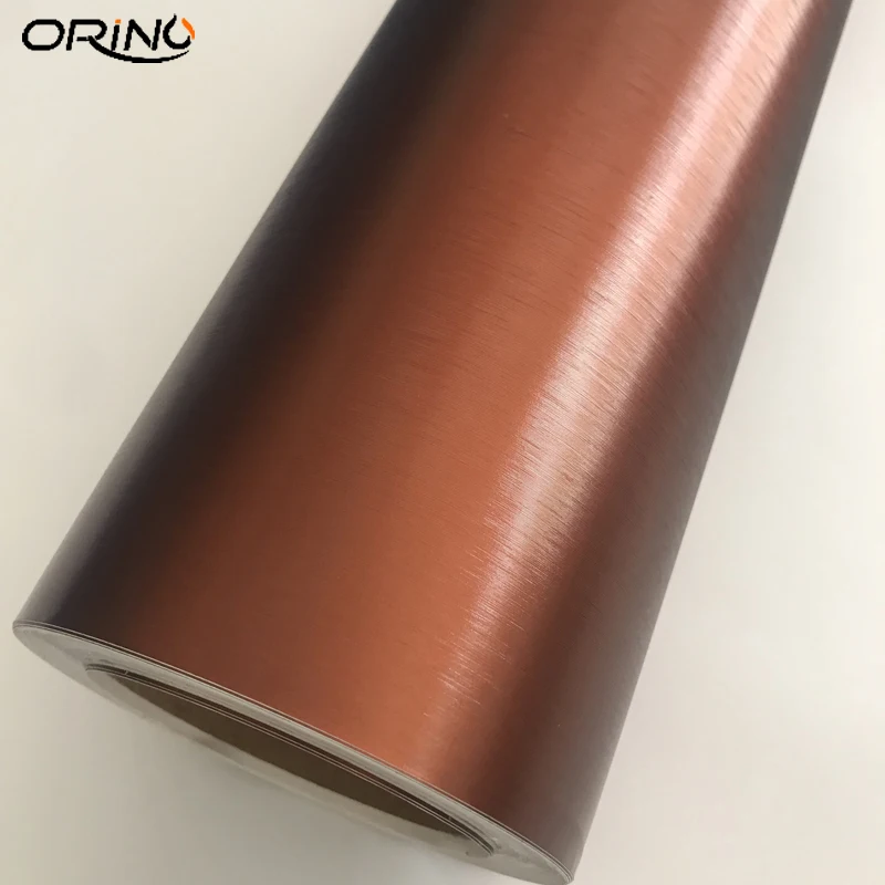 Brown Brushed Metallic Vinyl Wrap Sticker-5