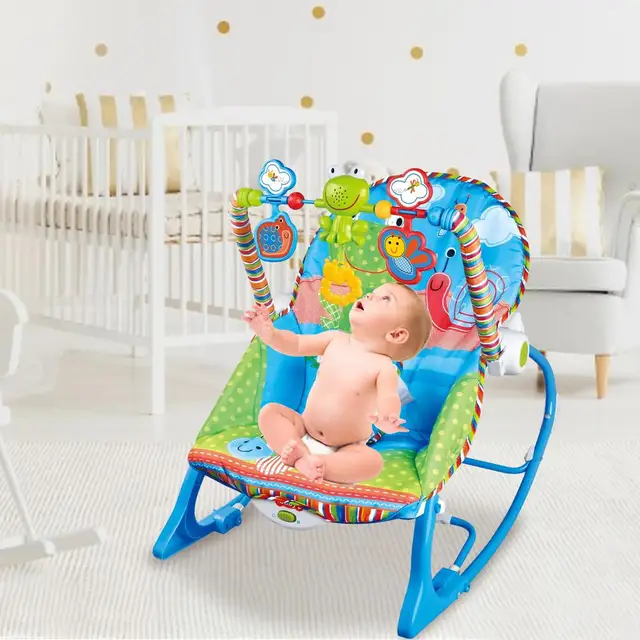 Sedia a dondolo per bambini sedia da pranzo 2 in 1 culla mobile neonato  pieghevole per confortare il letto a dondolo per bambini - AliExpress