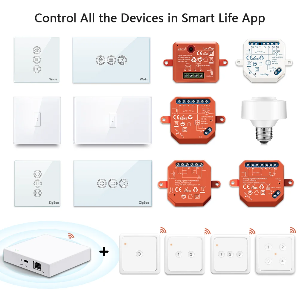 LoraTap remote control wireless light bulb adapter via RF