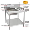 WK-800 Breading Table Commercial Stainless Steel Breading Table Fried Chicken Breading Machine Burger Shop Equipment 4