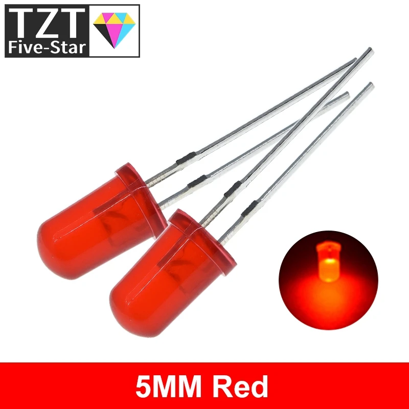 10/20/100PCS LED Transparent Runde 3MM 5MM Super Helle Wasser Klar Grün Rot Weiß gelb Blau Licht LED-Lampen Emittierende Diode – Detail 7