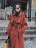 Cotday Wool Loose Bandage Elegant Women Autumn Winter Warm 2022 Best England Style Clothing Women Woolen Blend Overcoat ► Photo 2/6