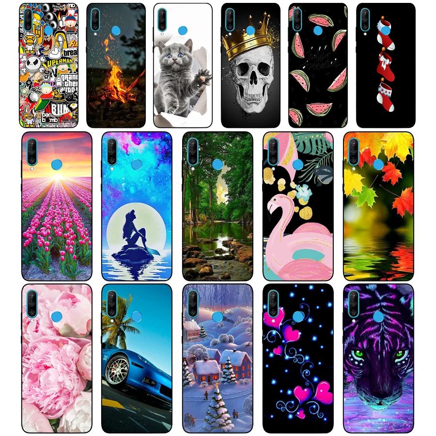 

For Huawei P30 Lite black Cover Dark Man's For huawei p30Lite Case Soft Coque Exquisite Shell For Huawei P30 Lite 6.1'' Fundas
