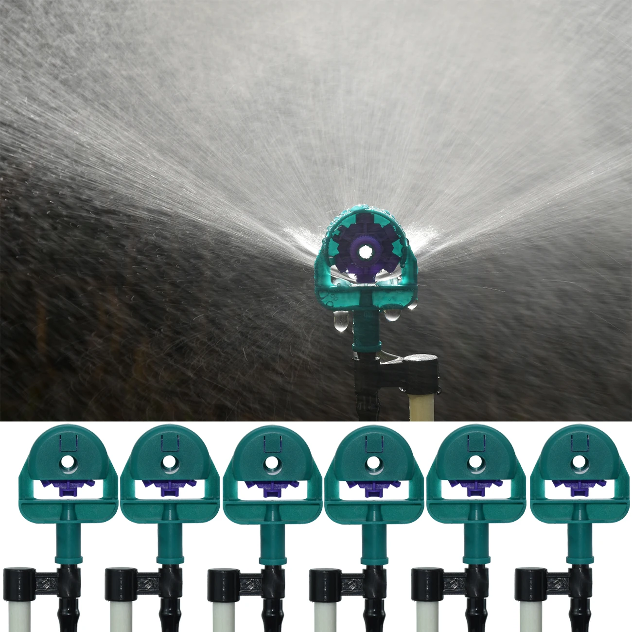 SPRYCLE Gartenbewässerung, verstellbare Sprinkler, 60/90/180/270/360 Grad, 50 cm, Fiberglaspfahl für Wasser-Topfpflanzen – Detail 7