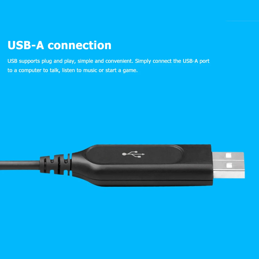Logitech H390 стерео наушники USB Проводная компьютерная гарнитура с шумоподавлением