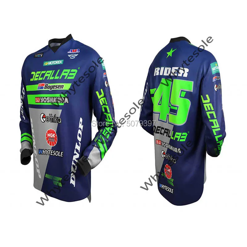 Camiseta con nombre personalizado para motocross y MTB para hombre, jersey enduro y ciclismo de montaña, para descenso DH, de secado rápido