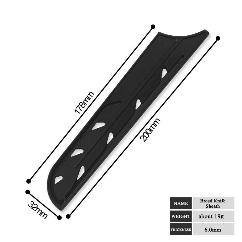 Нож xyj защита лопастей Набор чехлов черный пластиковый чехол для кухонных ножей из нержавеющей стали кухонные ножи кухонная принадлежность 6 шт