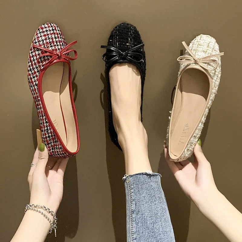 

Shoes Woman Comfortable And Elegant All-Match Women's Heels Round Toe Autumn Modis Shallow Mouth Flats Casual Female Sneakers