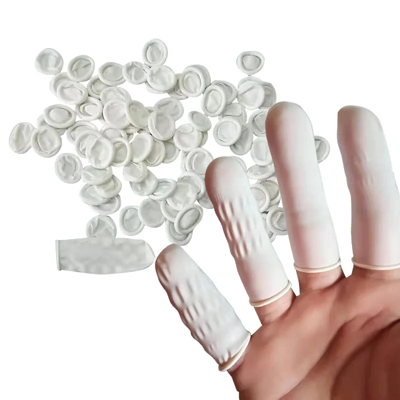 Disposable Gloves 1000pcs Latex Finger Cots Anti Static Rubber for Eyebrow Extension
