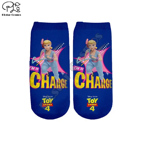 PLstar Cosmos Harajuku История игрушек мультфильма 3d woody forky bopeep принт мужские и женские забавные носки модные летние весенние носки - Цвет: Зеленый