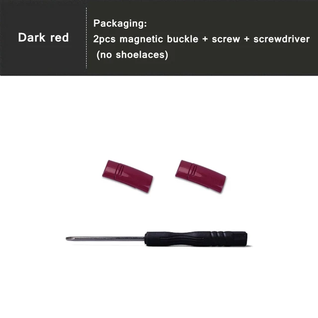 4pcs/pair Shoelace Buckle Metal Shoelaces Magnetic buckle Accessories Metal Lace Lock DIY Sneaker Kits Metal Lace Buckle Dark red
