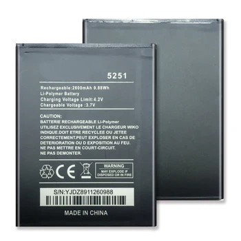 

For wiko 5251 2600mAh High Quality Mobile Phone Replacement Battery For wiko 5251