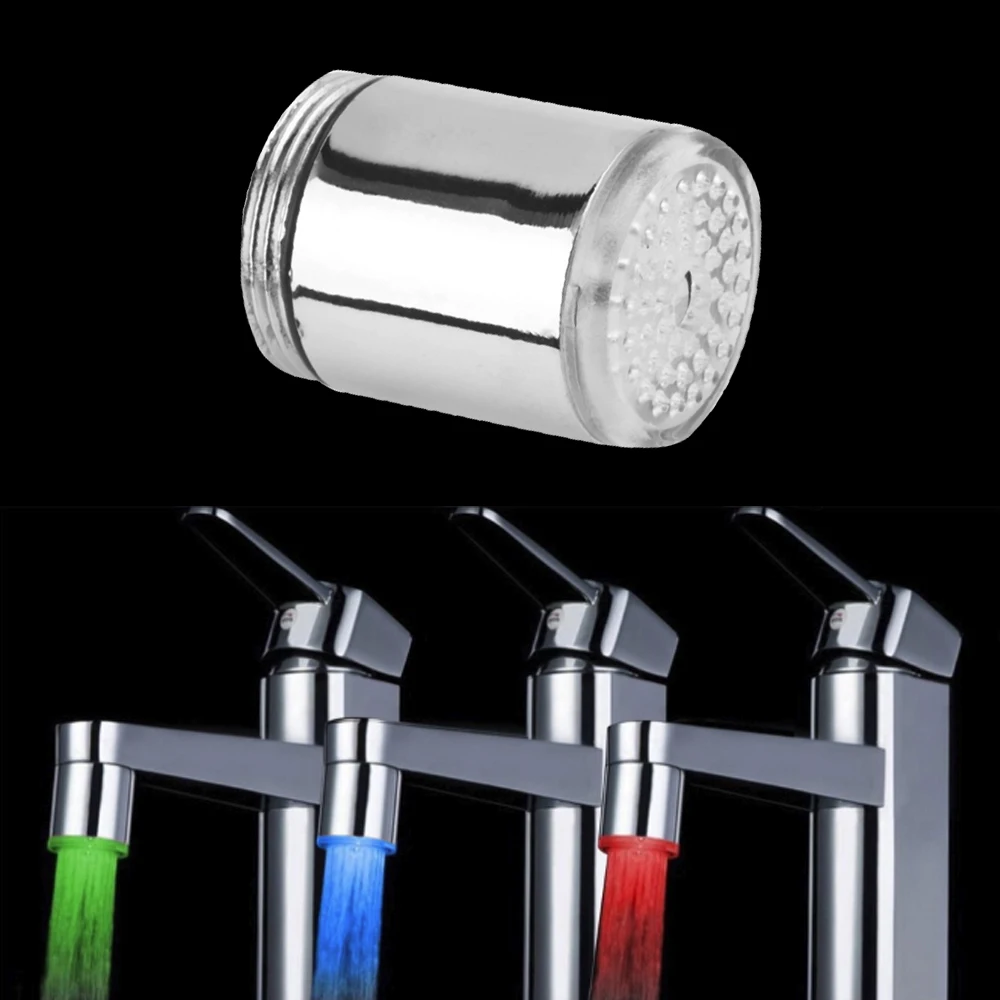 

Shower LED Faucet Lamp Water Color Streams Light Bathroom Accessories Beam 2017 Flow Bead Tap