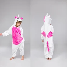 Пижамные комплекты для мальчиков и девочек, пижама с изображением единорога, Пижама детская одежда для сна с изображением панды для малышей, детские пижамы для костюмированной вечеринки