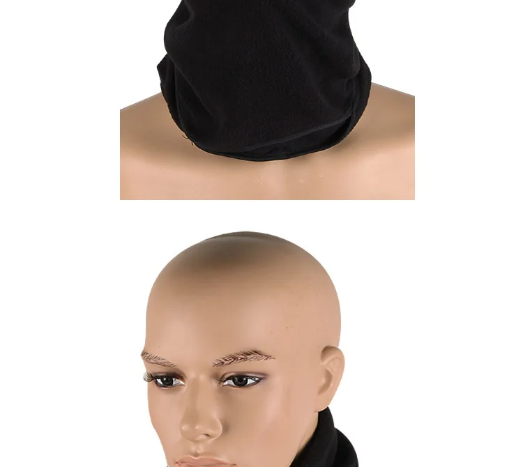 1 шт. однотонная черная зимняя теплая дышащая Балаклава лицевая маска Мужская женская унисекс уличная велосипедная маска черная маска