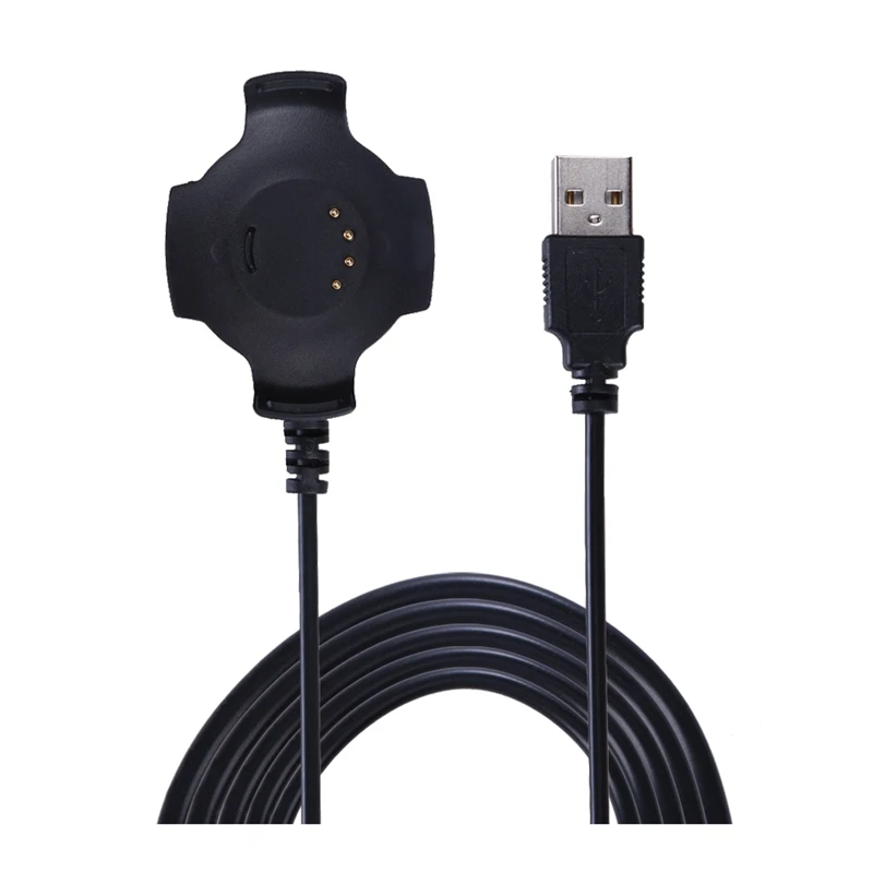 Черное зарядное устройство с USB кабелем для зарядки и передачи данных 5 В/300 мА