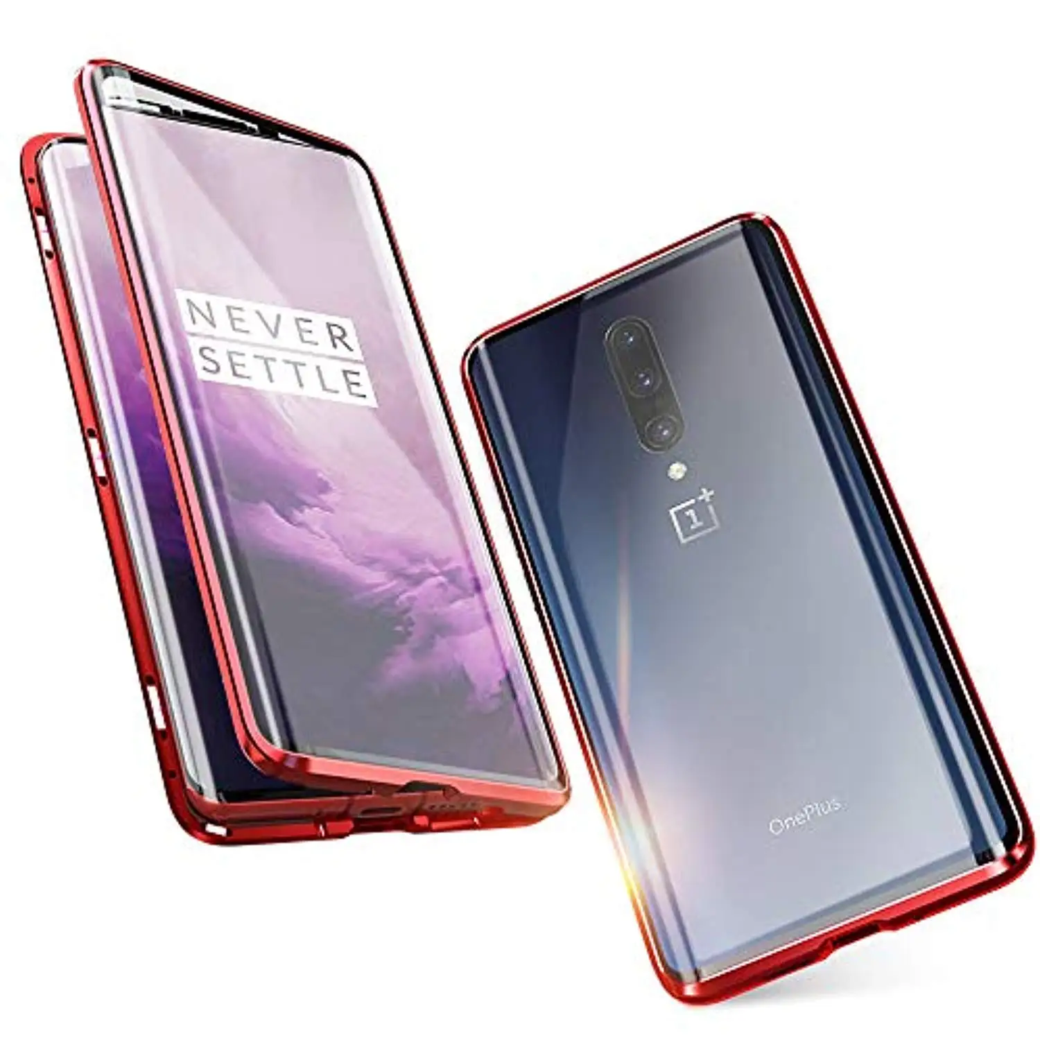 Red 360 Полный Магнитный чехол на заднюю панель из стекла для XiaoMi 9 SE 9T Pro 8 A3 A2 6X RedMi Note 7 K20 7A чехол для телефона металлический бампер жесткий чехол - Цвет: Red