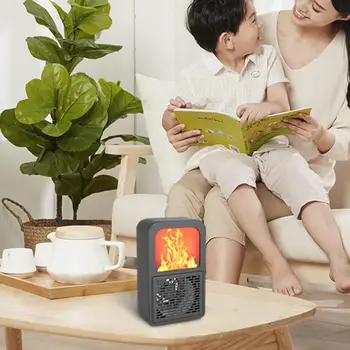 

Warmer Heating 220V 400W Fireplace Flame Office Living Rooms Space Saver Mini Electric Heater Electric Heater Fan Plastic