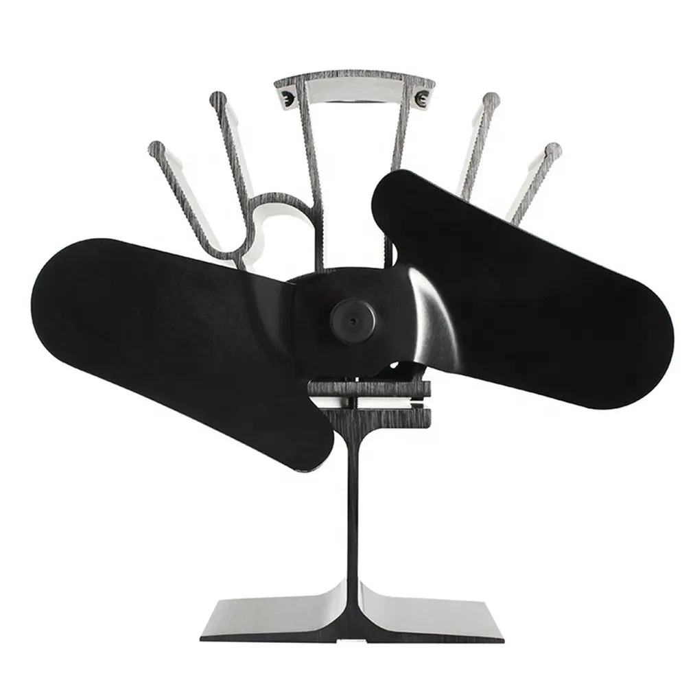 

European Simple Thermal Power Fireplace Fan Metal Blower Energy Saving Fan Thermal Power Real Fire Fireplace Fan