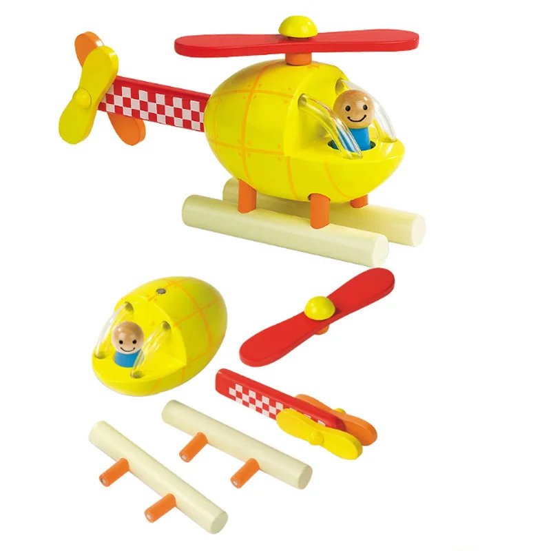 

Disassembly Model Airplane Rocket Helicopter CHILDREN'S Wooden Toy Baby Hands-on Educational