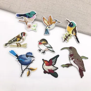 

1pcs New Lovely Bird Animal Patches Sewing On Iron On Embroidered Applique Cute Fabric Patch Clothes Bags DIY Decoration Patches