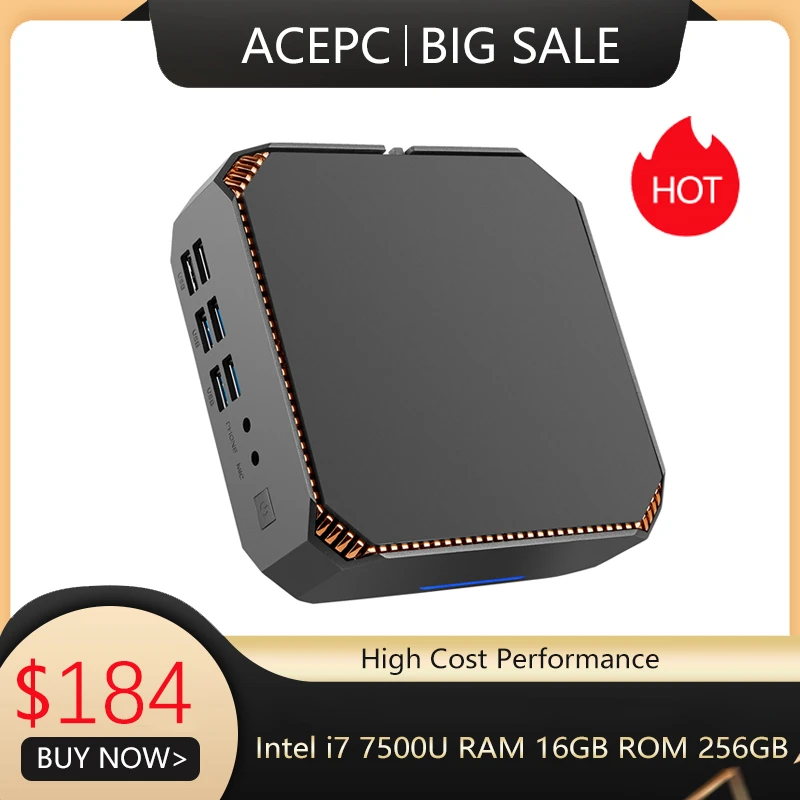 Acepc Ck2 ミニpc I7 7500uインテルコアi5 70u I3 7100uミニpc Windows10 Linuxギガビット無線lan Hdmi Vga 6 Usb 4 18kゲームのミニpc ミニ Pc Aliexpress