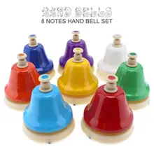 

8 Notes Colorful Hand Bell Set Musical Instrument Musical Toy Beautiful Christmas Gift for Children Baby Early Education