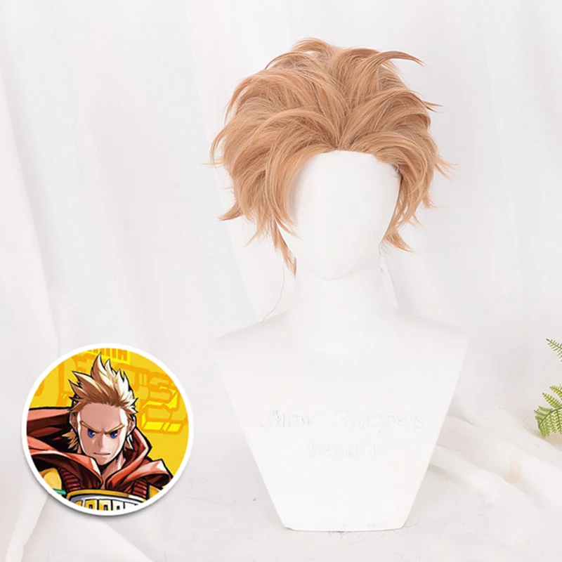 Аниме Comic My Hero Academy cosplay Wig Million cosplay Парики желтые короткие мужские синтетические парики на Хэллоуин волосы Косплей Аксессуары