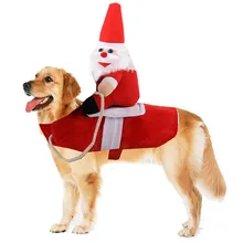 Новогодний для домашних собак костюм Санта Клауса, куртка, пальто, костюм, одежда, новинка, модная Прямая поставка