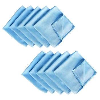 

Microfiber Glass Cleaning Cloths,Quickly Clean Windows, Windshields, Mirrors, and Stainless Steel - 10 Pack (12X12 Inch)