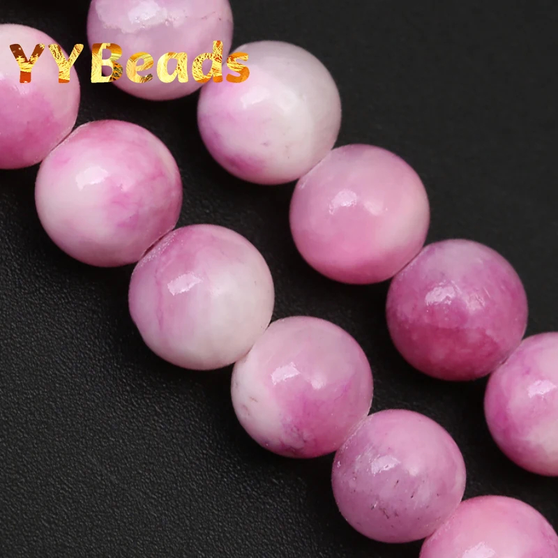 

Natural Purple Pink Persian Jades Stone Beads 6-12mm Purple Jades Loose Spacer Beads For Jewelry Making DIY Bracelets Earrings