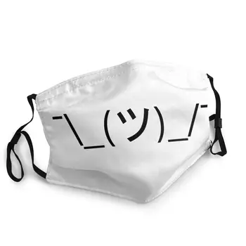 

Shrug Emoticon Japanese Kaomoji Non-Disposable Face Mask Pattern Dust Mask Protection Respirator Mouth Muffle
