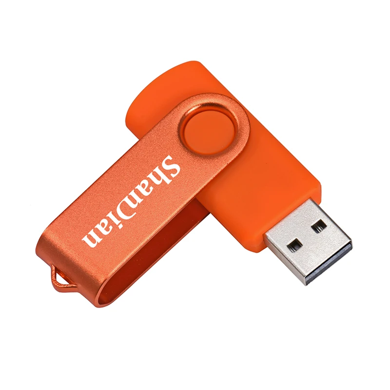 SHANDIAN новые USB флеш-накопители поворотные внешние флешки 64 ГБ 32 ГБ 16 ГБ 8 ГБ 4 ГБ карта памяти usb креативная флешка - Цвет: Orange