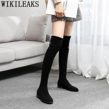 

Sexy Boots Over The Knee Boots Shoes Woman Black Boots Winter Shoes Women Schoenen Vrouw Kozaki Damskie Bottines Pour Les Femmes