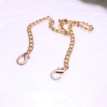 

120cm Handbag Metal Bag Chains DIY Purse Chain With Lobster Clip Shoulder Bag Strap Replacement Handle Bag Accessories 4 Color